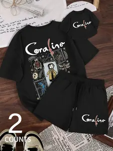 2 Piece Set Women's T-Shirt and Shorts Outfit, Casual Fashion Print, Trendy Comfortable Daily Wear
