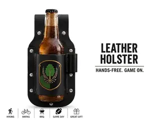 Vintage Beer Holster Belt Clip Bottle Holder Outdoor Drink Carrier Game Day BBQ Camping Gift