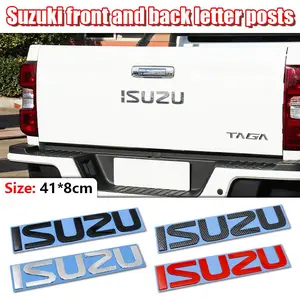 Isuzu Car Letter Trunk Logo Sticker, Waterproof Self-Adhesive Vehicle Badge for D-Max Mu-X Rodeo Trooper Elf, Car Exterior Decoration