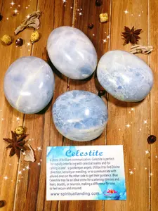 Celestite Palm Stone Celestite Palm Stone