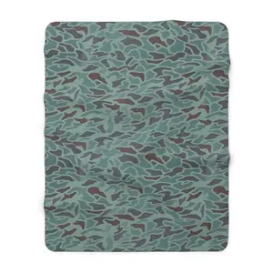 Vintage Camo - Duck - Cozy Sherpa Fleece Blanket