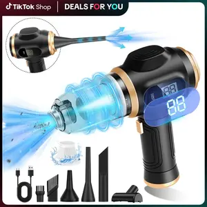 Cordless Handheld Car Vacuum Kit, Powerful Interior Car Cleaner & Dashboard Cleaner Vacuums for Sedans – Sucks Hidden Snack Crumbs, Stuck Pet Fur, Embedded Floor Mat Dirt, Dusty Debris from Hard-to-Reach Spots