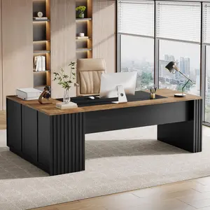 Tribesigns L Shaped Desk 78" With Drawers for Home Office, Computer Desk With Cabinet & Storage Shelves, Modern Business Furniture