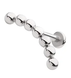 Beaded Arch Titanium Internally Threaded Labret