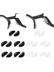 Soft Silicone Nose Pads for Glasses, 5/12/20 Pieces, Cushioned Design, 3.5mm Height Increase, Suitable for Plastic Frames, Daily Wear, Glasses Grips