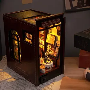 DIY Detective Diary Book Nook Kit, 3D Building Model Assembly Set, Building Block Set, Creative Home Decor Craft, Perfect Gift for Friends and Family