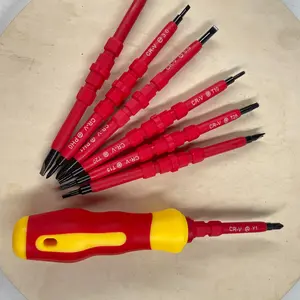 8pc Insulated Screwdriver Set Magnetic Tip Electrician Tool Kit for Home Electrical Repair & Professional Maintenance