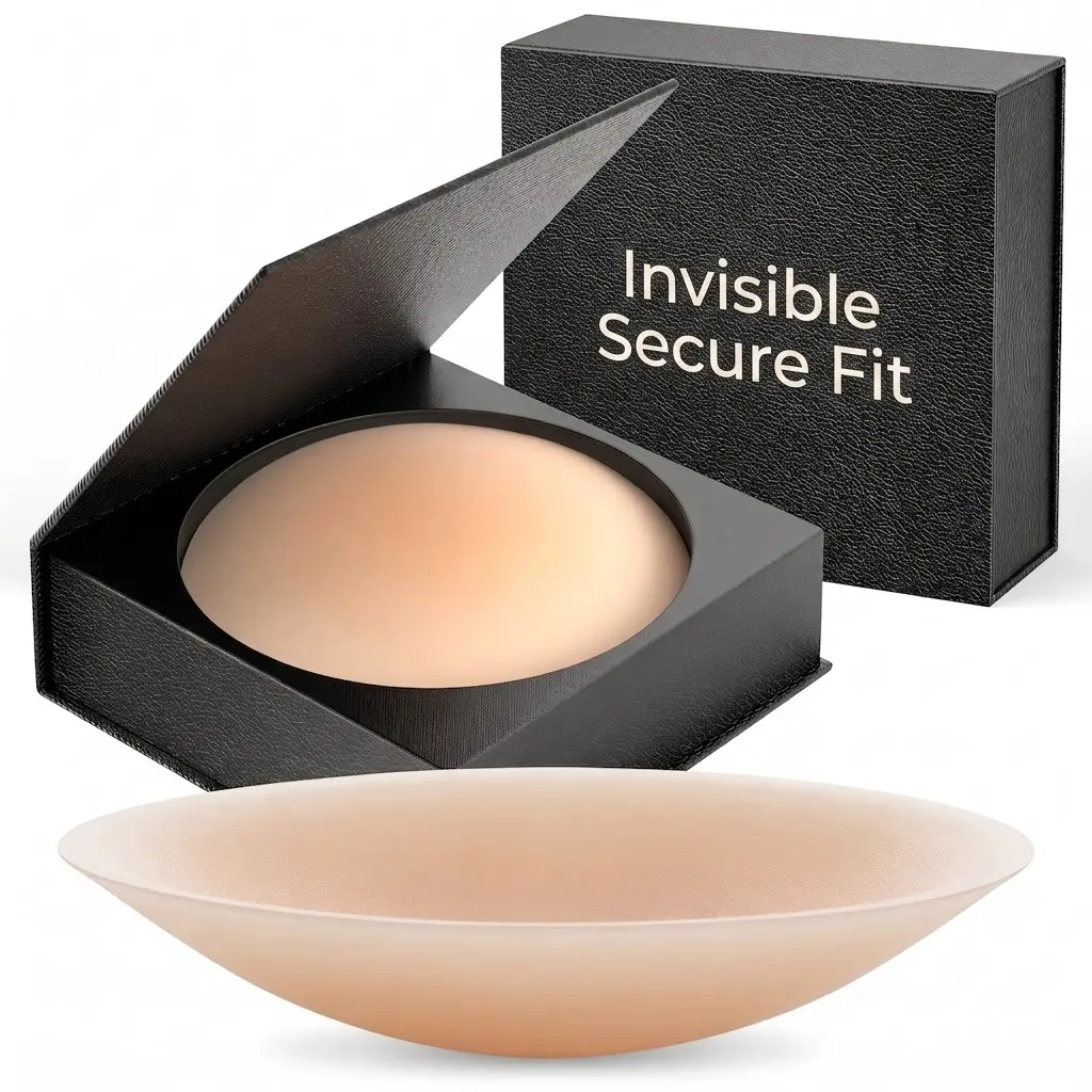 Silicone Nipple Covers for Dresses - Reusable Adhesive Boob Petals, Invisible Nude Pasties for Backless Outfits, Waterproof Sweatproof Breast Petals for Women, 3 Sizes 5 Shades