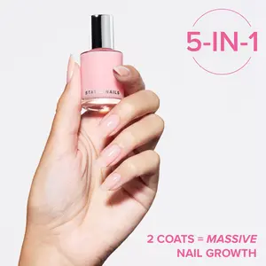 5-in-1 Rapid Nail Growth Treatment - Signature Pink- Clinically Proven to Strengthen and Lengthen Your Natural Nails