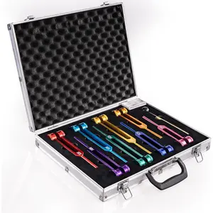 Chakra Tuning Forks Set, 7 Chakra and 1 Soul Purpose Weighted Tuning Forks Set for , Sound , Chakra Tuning Fork Set with Tuning Fork Activator and Exquisite  Box