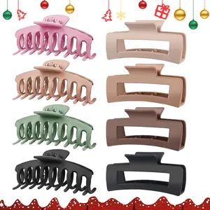 8 Pack Big Hair Claw Clips for Women Large Claw Clip for Thin Thick Curly Hair 90's Strong Hold