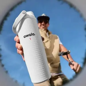 Owala Golf Edition White Water Bottle, Textured Golf Ball Design Insulated Stainless Steel Sports Travel Bottle for Golf Gym Outdoor
