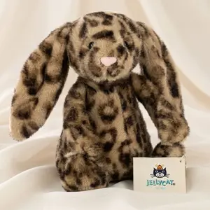 Limited Edition Jellycat Cobblehop Leopard Bunny – Soft Luxury Plush with Dust Bag, NWT