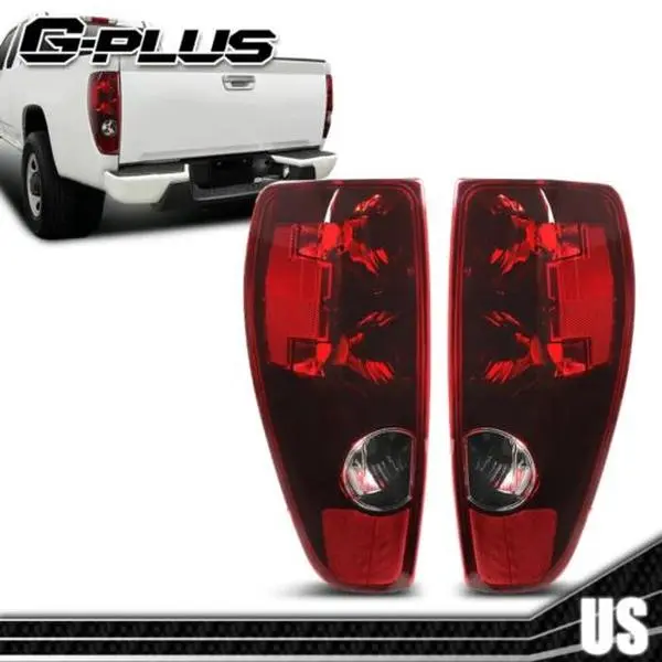 G-PLUS Left & Right LED Transparent Rear Brake Tail Light Assemblies, Factory Direct Automotive Car Lighting Accessories with Blinker Light, Fit for 2004-2012 Chevy Colorado & GMC Canyon