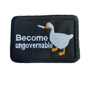 Become Ungovernable Goose Patch Funny Meme Patch for Jacket Backpack Jeans Gear Embroidered Iron-on or Sew-on Option Unconventional Embroidery