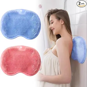 2-Pack Shower Foot Exfoliating Pad, Back Cleansing Pad, Back Exfoliating Bath Sponge, Suction Cup Wall Mount, Shower Foot Exfoliating Pad, Unisex Foot Cleansing Pad