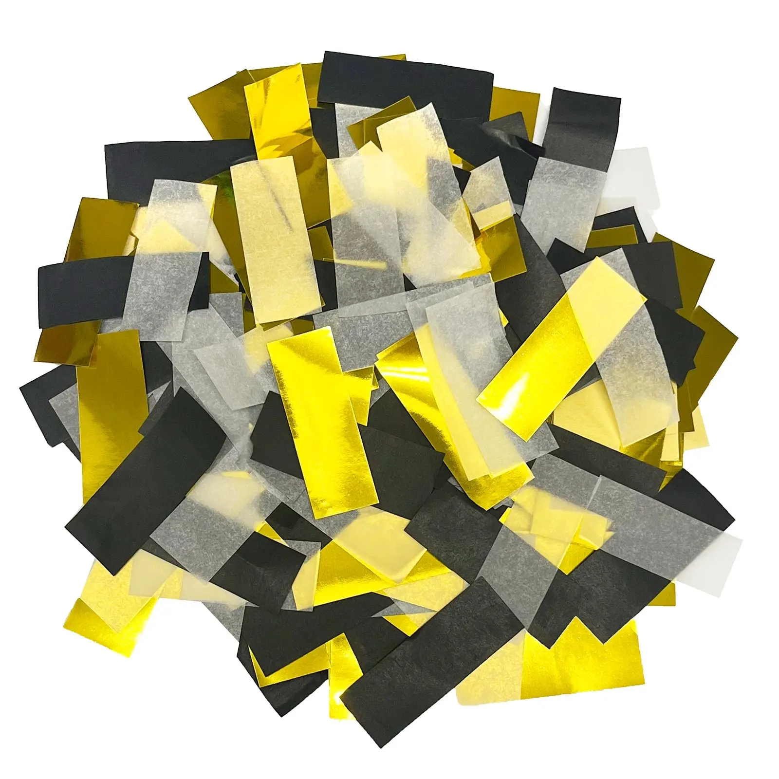 Black White Gold Confetti Mix - (1lb)