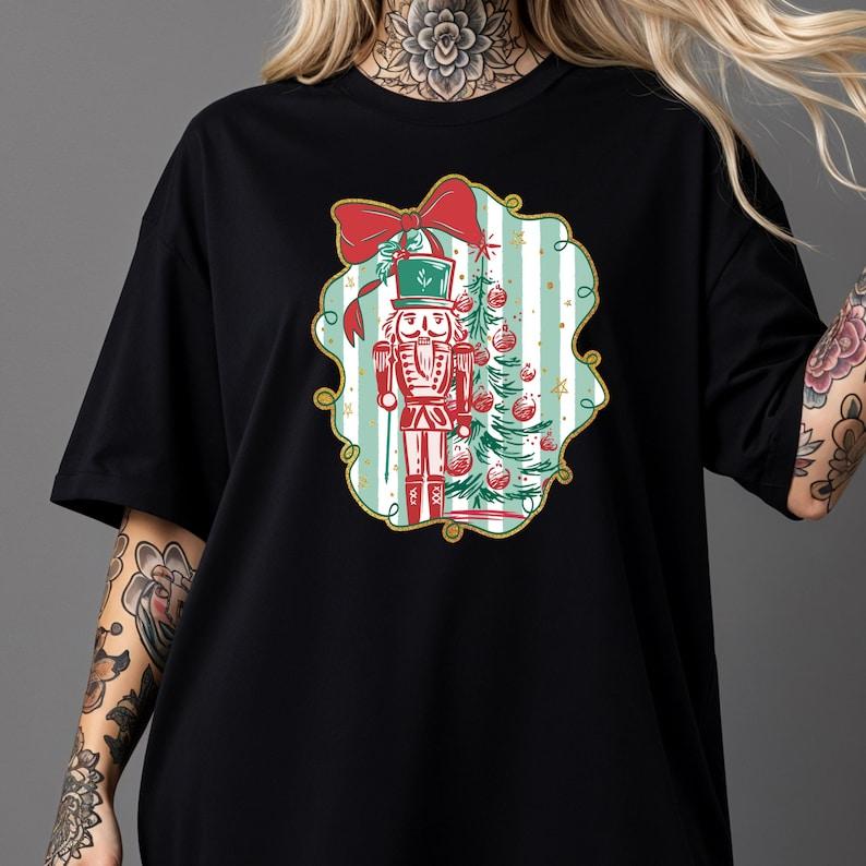 Preppy Nutcrackers Christmas Shirt, Sweatshirt Vintage Holiday Tee, Festive Pullover For Woman Man Unisex