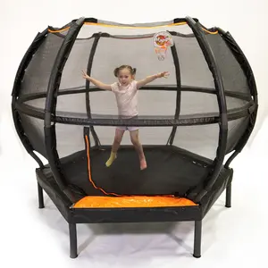 JumpKing 7 ft. Hexagonal ZorbPOD Trampoline with Hardback Hoop and Ball