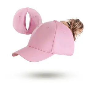 Women's Magnetic Closure Ponytail Baseball Cap | Adjustable Messy Bun Hat for All Ponytail Heights