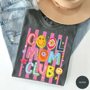 Comfort Colors Cool Moms Club Shirt, Matching Cool Shirt, Mommy & Me Matching Outfit, Mothers Day Gift, Beach Trip Shirts