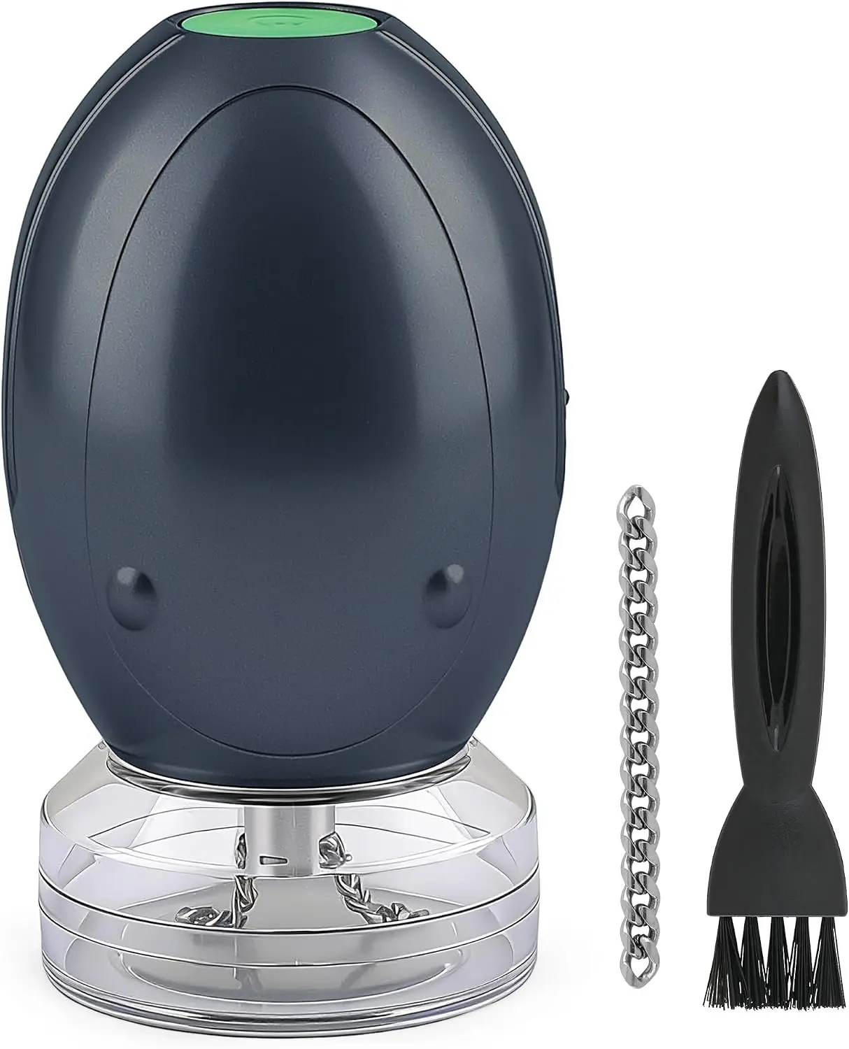 Whip Electric Spice Grinder, One-Hand USB Rechargeable Culinary Herb & Seasoning Mill for the Kitchen, New Tech. Chain Grinding System, Anchor Gray