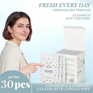 Roll&Roll Avocado Makeup Remover Wipes - 30-Count, Organic Cotton, Alcohol-Free, Aloe Vera Essence, Glycerin-Rich, Anti-Aging, Deep Cleansing, Pore Shrinking, Plant-Based, Gentle on All Skin Types