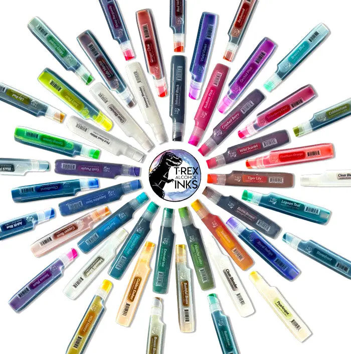 Single Bottle Alcohol Ink From Palette Series Sets, Affordable Individual Bottles, 45 Colors, Metallic, Pearl Inks