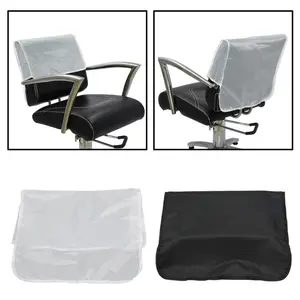 PROFESSIONAL HAIRDRESSING CHAIR BACK COVERS CLEAR BLACK 19" BARBER SHOP CHAIR PROTECTOR