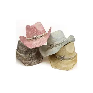 Vintage Cowboy Hat With Silver Bull