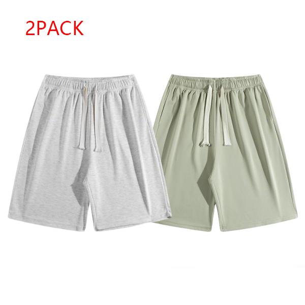 Men's 2PACK Casual Sweat Shorts, Soft Comfy Summer Lounge Shorts, Breathable Gym Daily Wear Streetwear
