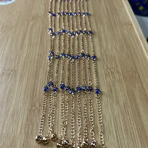 Five Evil Eye Thin Anklet