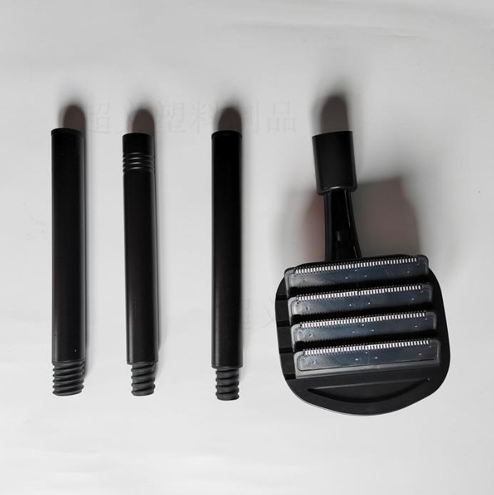 Manual Back Shaver for Men with Long Extendable Handle, Body Back Hair Trimmer for Men with 4 Replaceable Blades, Self-Service Body Groomer Razor, Wet & Dry Shaver for Easy Hair Removal