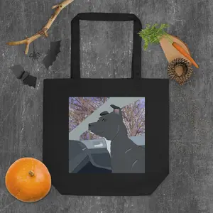 Victor Dog Car Ride Eco Tote Bag