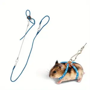 1pc New Practical Small Pet Adjustable Soft Harness Hamster Ferret Rat Leash Guinea Pig Accessories Holiday Gift