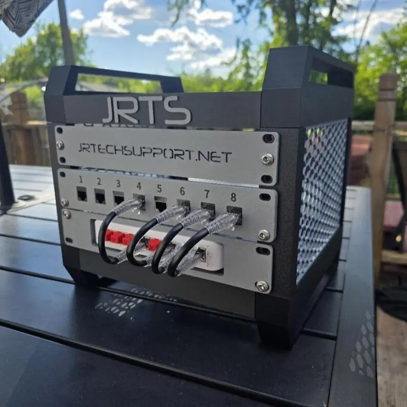 10 Inch 3U Network Rack Enclosure, Desktop Server Mount, 3D Printed PETG Homelab IT