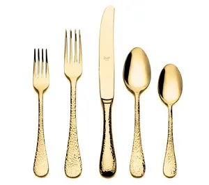 Mepra 20-Piece Epoque Gold Flatware Set