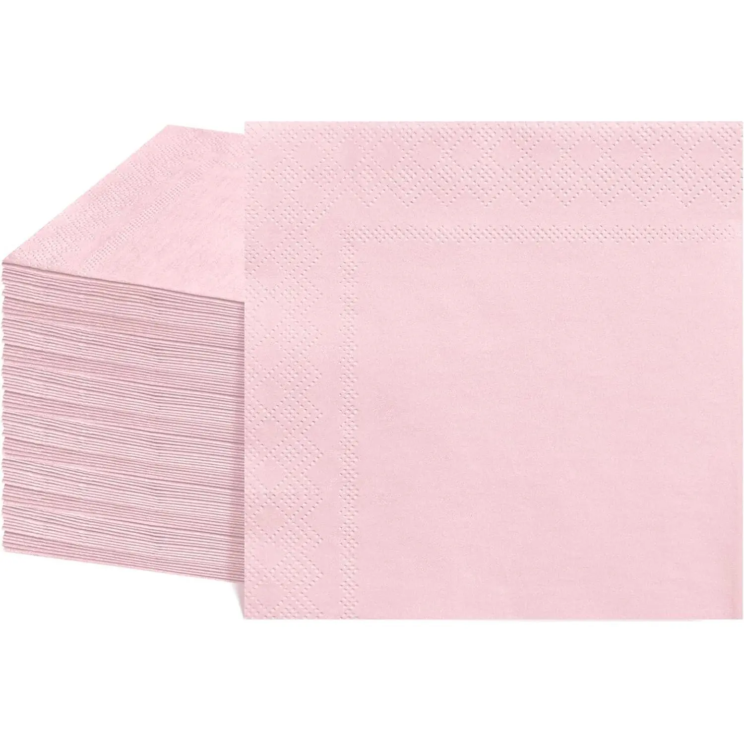 120 count Cocktail Napkins Pink Napkins Easter Napkins Disposable Pink Dessert Napkins Light Pink Party Napkins for Birthday Wedding  Shower, 5 x 5 Inch