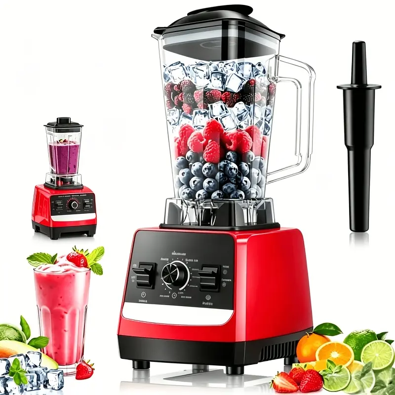 26 Professional Blenders, Food Processor - High-Speed, 2L Large Capacity, Suitable for Smoothies, Fruit Drinks, Soybean Milk, Equipped with 2 Containers, Easy to Clean - Multi-functional Kitchen Blender, Ideal for Home Kitchens