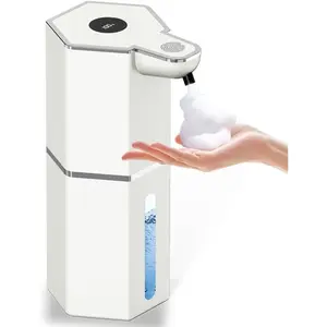 Touchless Automatic Soap Dispenser, USB Rechargeable Foaming Soap Dispenser, 12 oz, 4 adjustable levels, waterproof design, wall-mounted, essential for kitchen, bathroom, and home