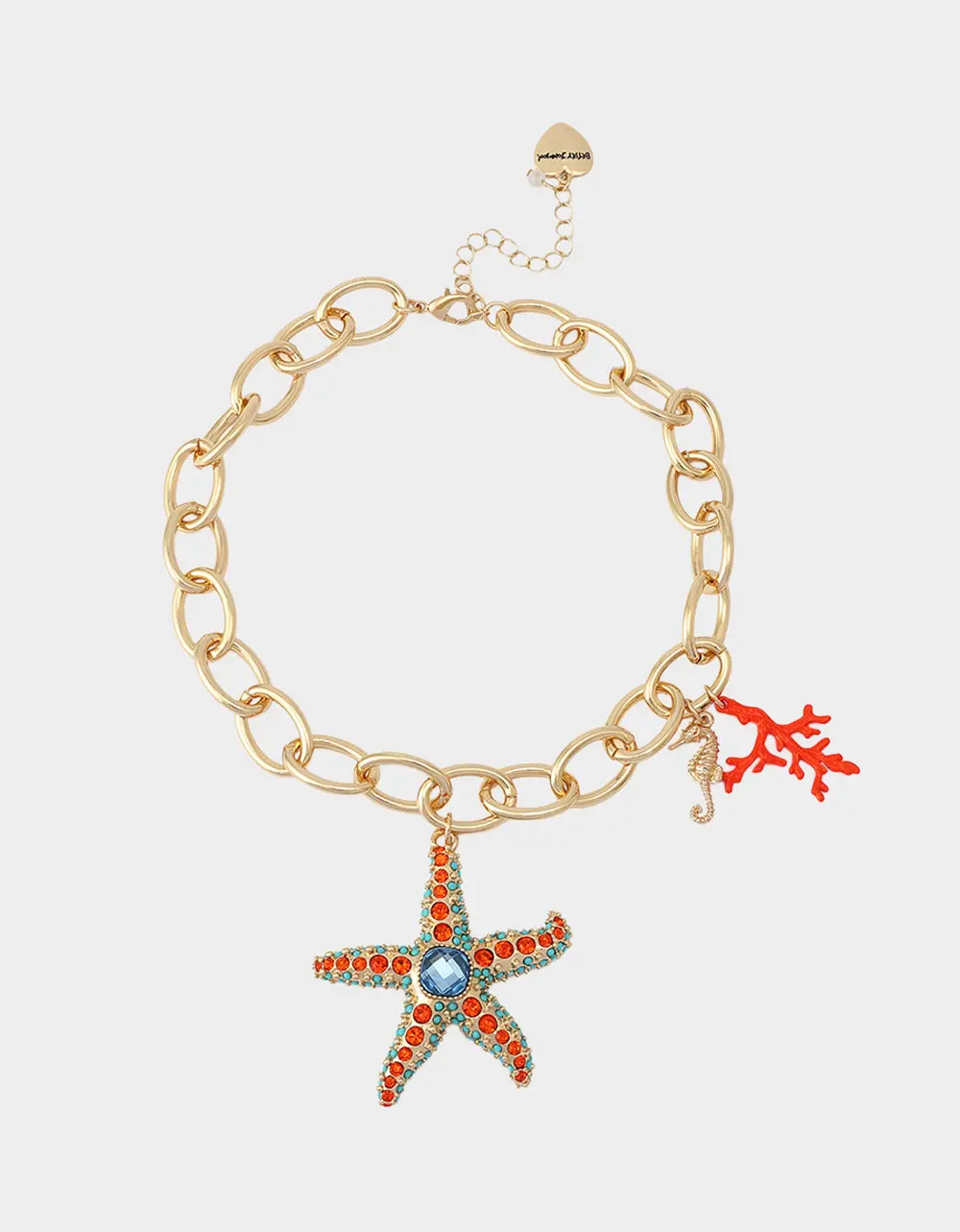 STARFISH SHORT PENDANT NECKLACE ORANGE