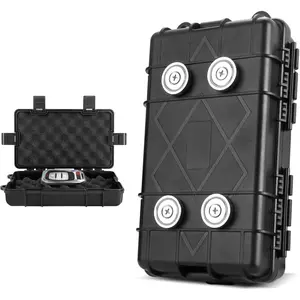 Magnetic Key Box For Under Car-Upgraded Waterproof Large Magnetic Key Holder Under Vehicles-Outdoor Magnetic Key Box-Hidden Key Box Accessories-7.28 x 4.53 x 2.18 Black