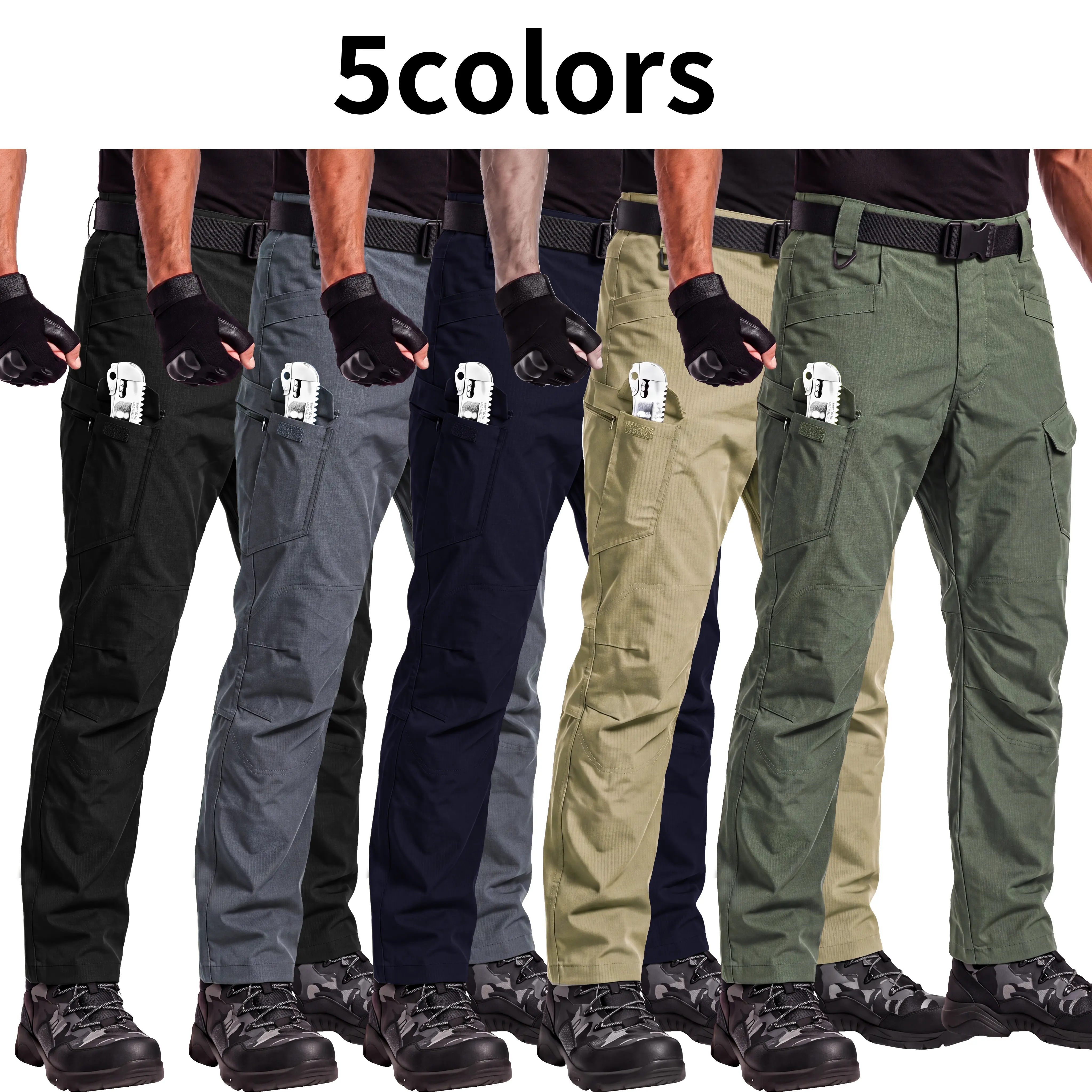 HOMUG 4-color men's lightweight freight pants - equipped with large-capacity zipper pockets and straight-leg cuffs, they are sturdy and durable. Perfect for wearing in spring and autumn. Please place your order according to the size chart.