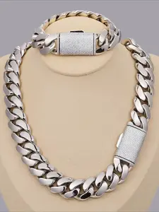 20Mm Hip Hop Accessories Men's 18k Gold 925 Sterling Silver VVS Moissanite Diamond Iced Buckle Heavy Cuban Link Chain Chunky Necklace, Luxury Necklace, High-End Necklace, Dating Necklace, Valentine's Day Gift