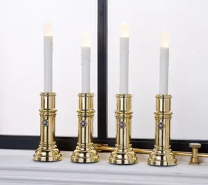 Set S/4 Color Prism Window Candles with Remote