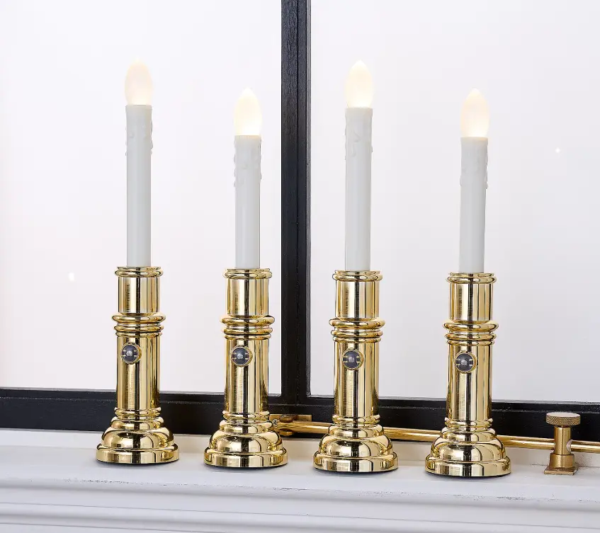 Set S/4 Color Prism Window Candles with Remote