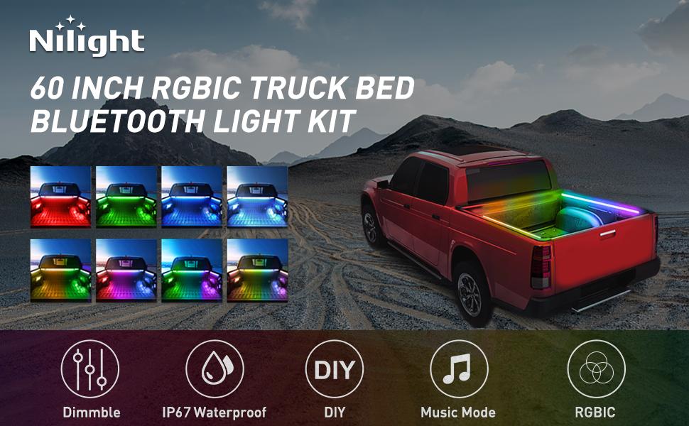Nilight 2PCS 60inch Truck Bed Light Strip RGB-IC LED Lights for Truck Bed Pickup Multi Dream Color DIY Music synchronous with APP and RF Remote Control Truck Bed Lighting welcome lights Vehicle Multicolor dealsforyoudays Nilight 2PCS 60inch Truck Bed Light Strip RGB-IC LED Lights for Truck Bed Pickup Multi Dream Color DIY Music synchronous with APP and RF Remote Control Truck Bed Lighting welcome lights Vehicle Multicolor dealsforyoudays