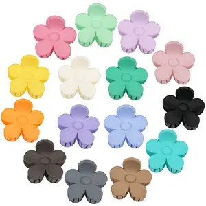 Cute Flower Claw Clips, 15 PCS 1.49 Inch Small Jaw Clips for Women Girls , Nonslip Strong Hold Clamps Catch Barrettes Hair Accessories