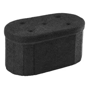 30/43-Inch Foldable Footpad with Storage Function, Multi-Functional Home Bench - Large Hidden Storage Ottoman for Living Room Bedroom Entryway, Non-Slip Foot Pads, Tool-Free Assembly