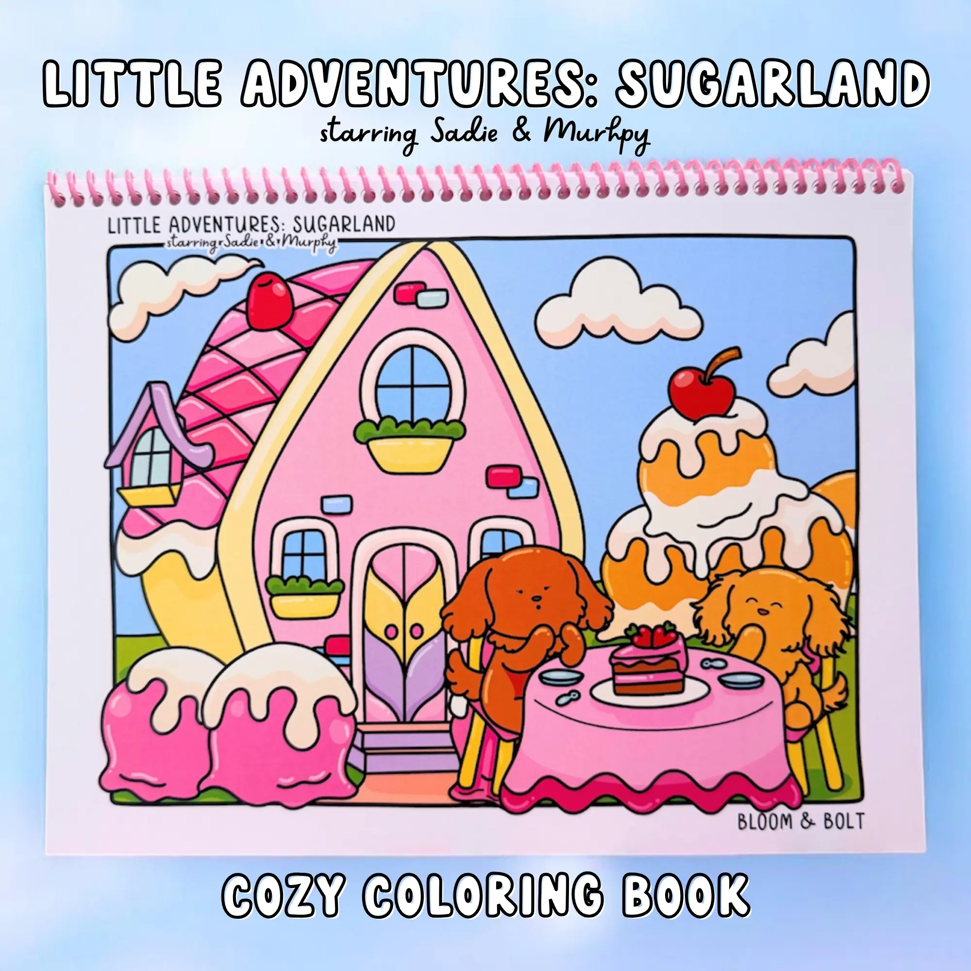 Little Adventures Sugarland Coloring Book - Office Art Supplies with Irish Setter-Themed Designs, Sugary Treats, Whimsical Landscapes, Coloring Pages, Creative Time Stress Reliever, Relaxing Gifts for Mini Dachshund Enthusiasts